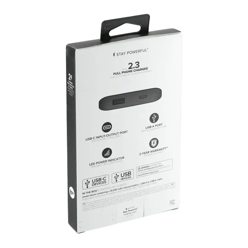 mophie® Power Boost 10,000 mAh Power Bank with USB-C Port — view 2
