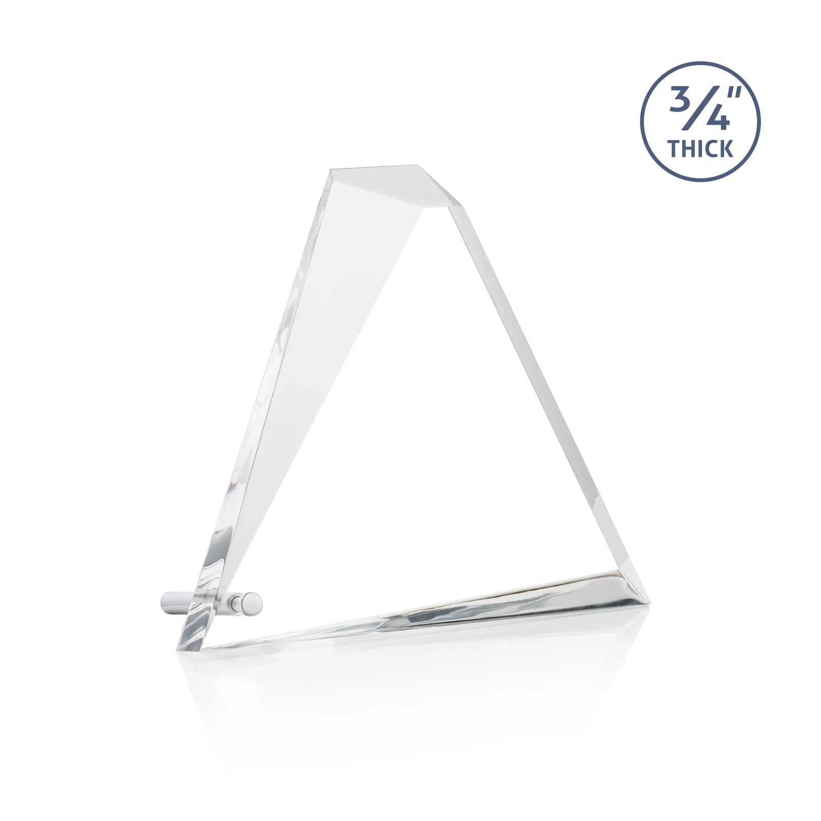 Personalized Acrylic Pyramid Award with Deep Facets and Corner Pin for team milestone celebrations