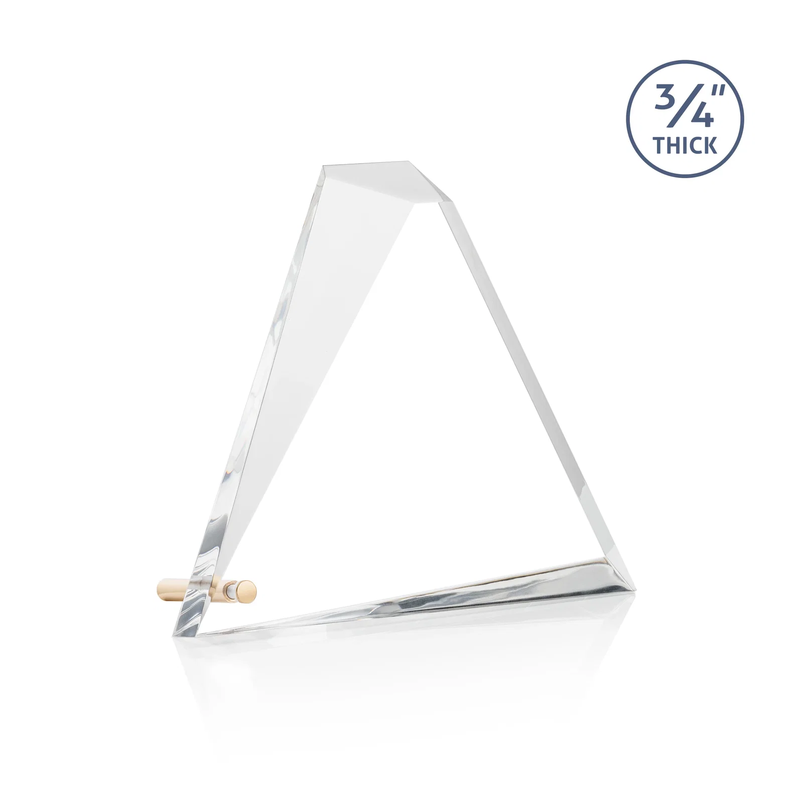 Personalized Acrylic Pyramid Award with Deep Facets and Corner Pin for safety achievement programs