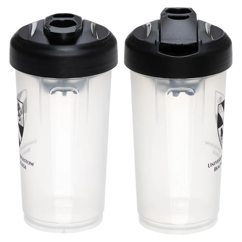 Side profile of the Moto Shaker Bottle showing its wire whisk ball