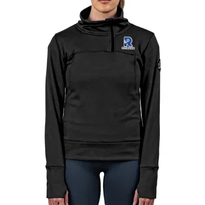 Chinook quarter zip fleece pullover shown flat in true black