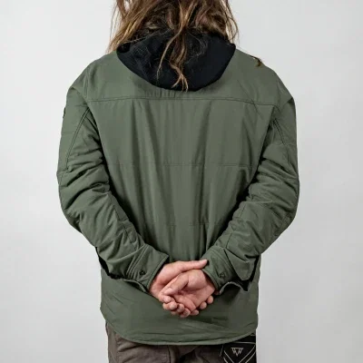 Drifter button up jacket shown from the front