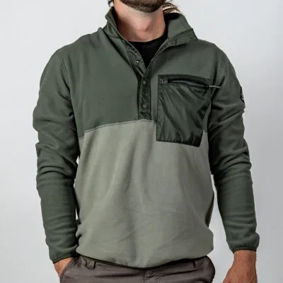 Homegrown fleece pullover shown from the front