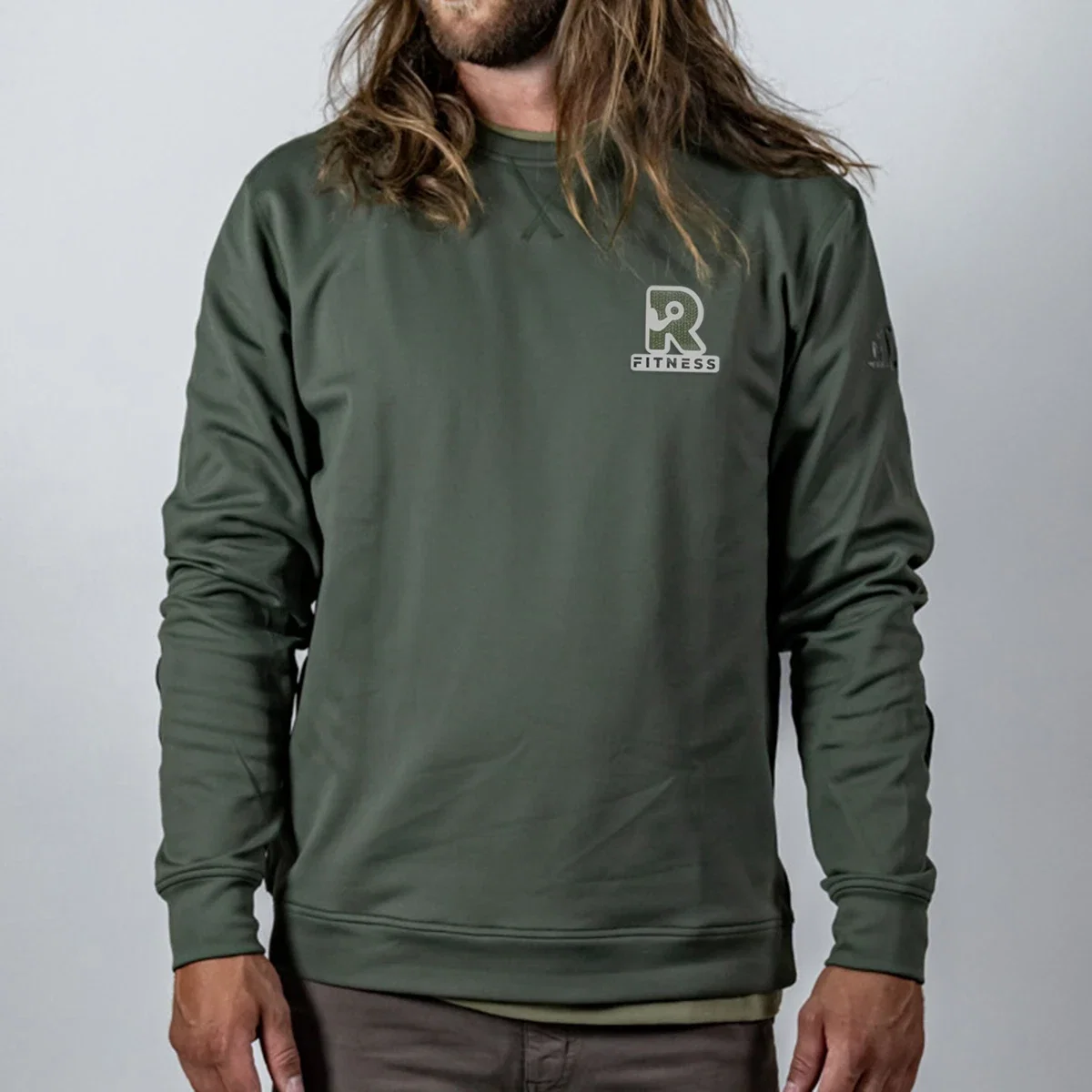 Dusty olive option viewed from the back