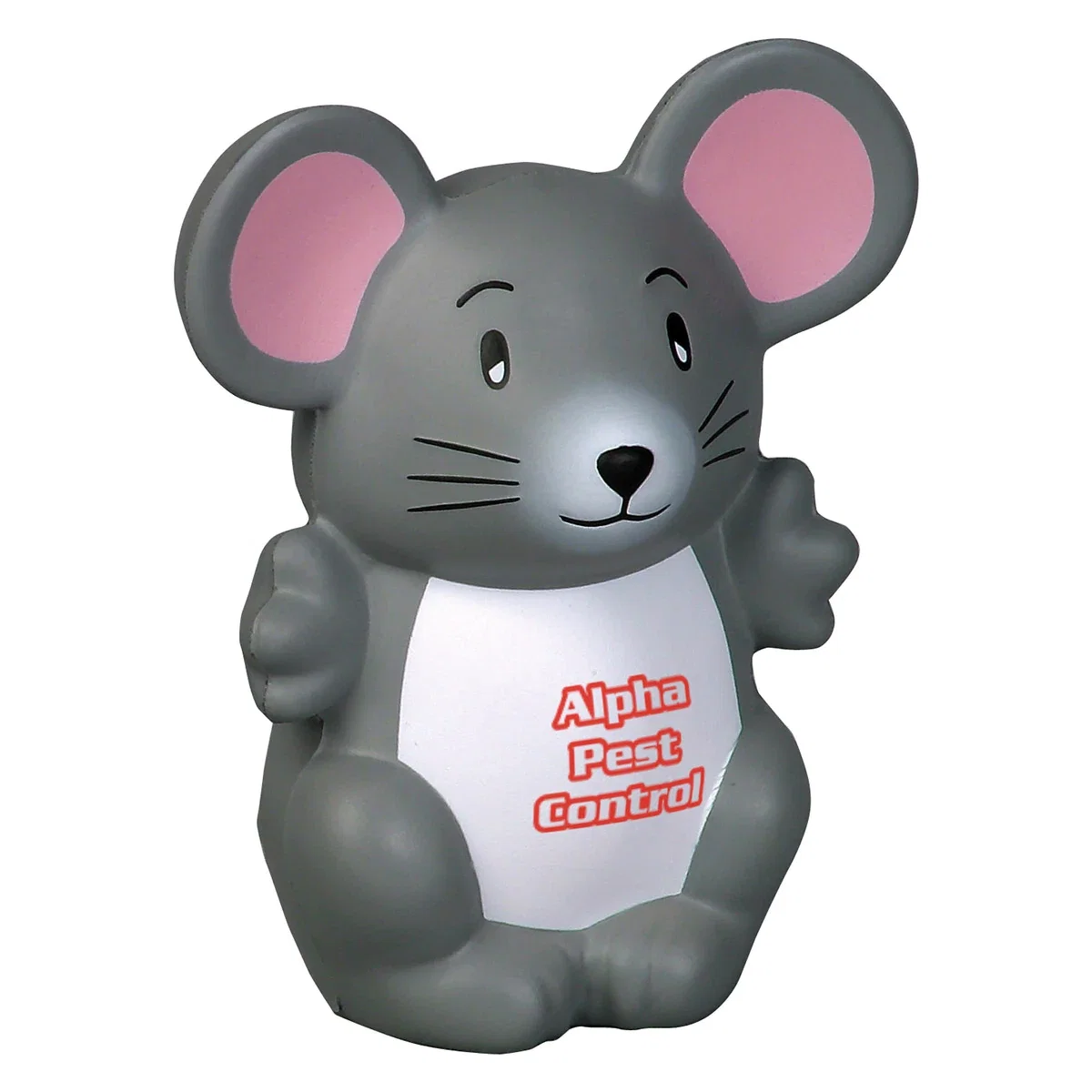 Mouse shaped polyurethane stress reliever, 3 inches long