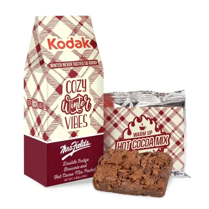 Mrs. Fields Brownie and Hot Cocoa in Gable Box — view 2