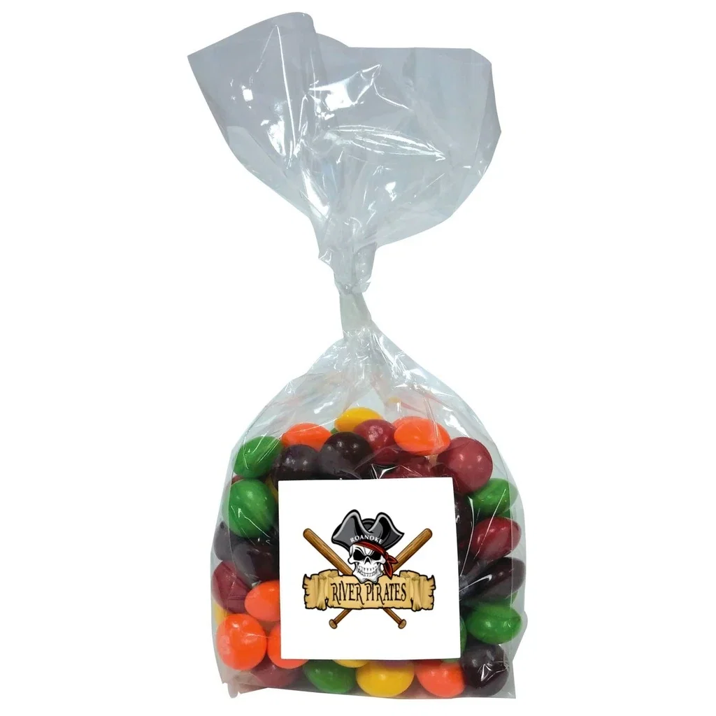 Mug Stuffer Snack Bag Standard Fill — Candy Fill: Skittles™,Ribbon Color: Black Ribbon