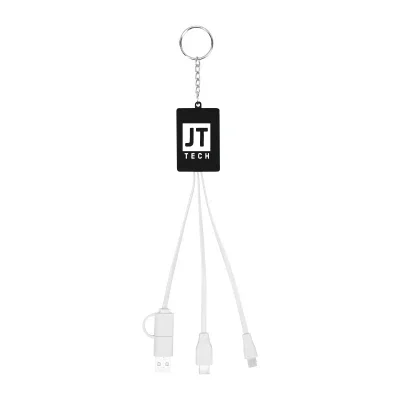 Keyring clipped onto a set of house keys
