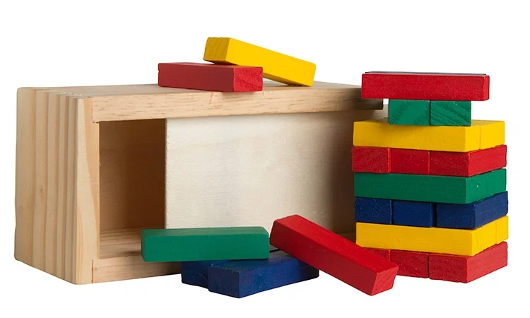 Multi-Colored Block Wooden Tower Puzzle — view 3
