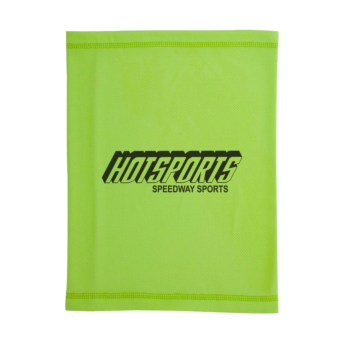 Lime green wrap shown laid flat