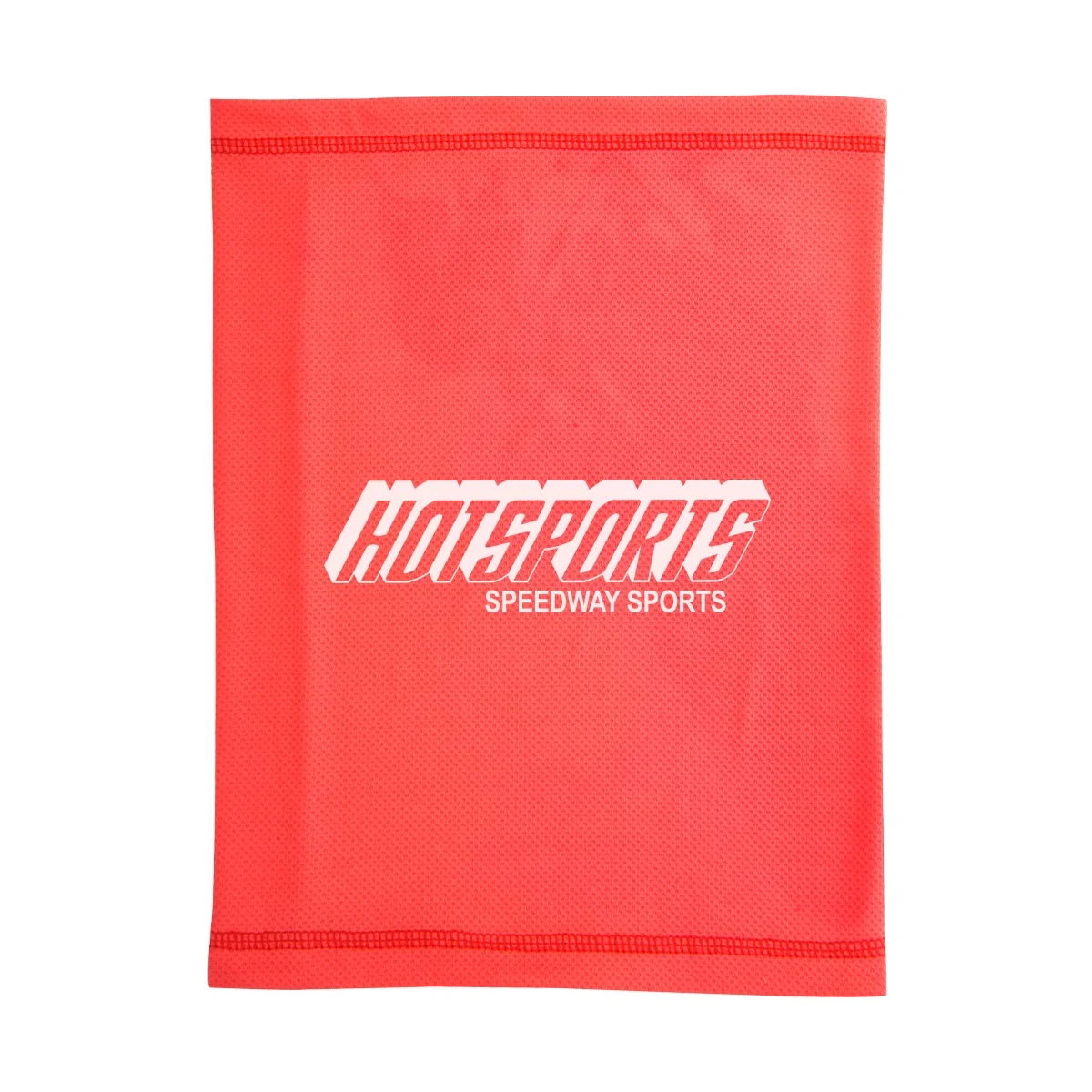 White cooling wrap draped over a shoulder