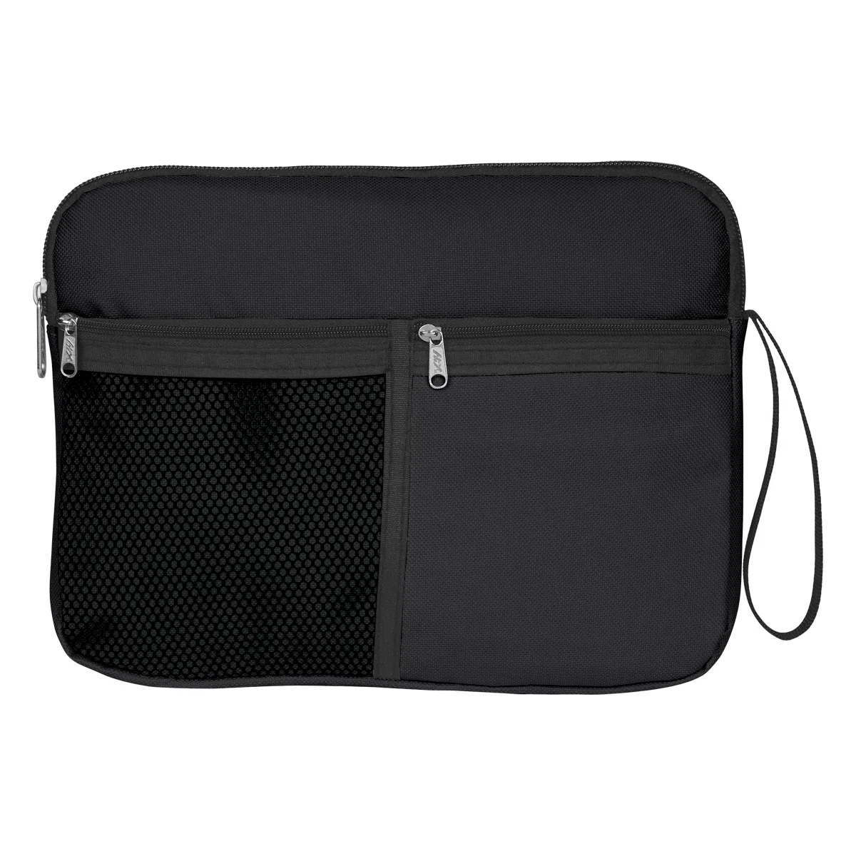 Upright pouch shown from a three-quarter angle