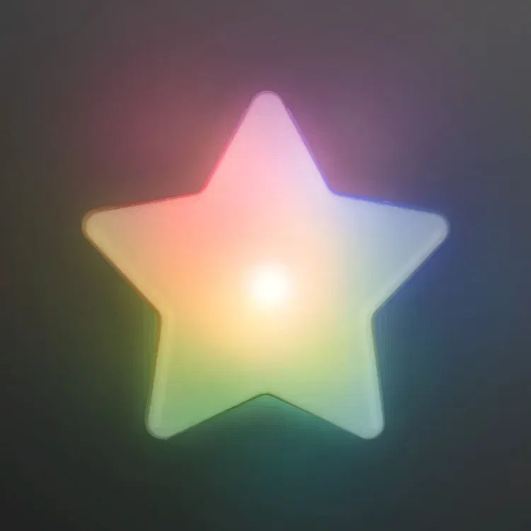 Multicolor LED Glow Star Clip-On Light Badge — view 4