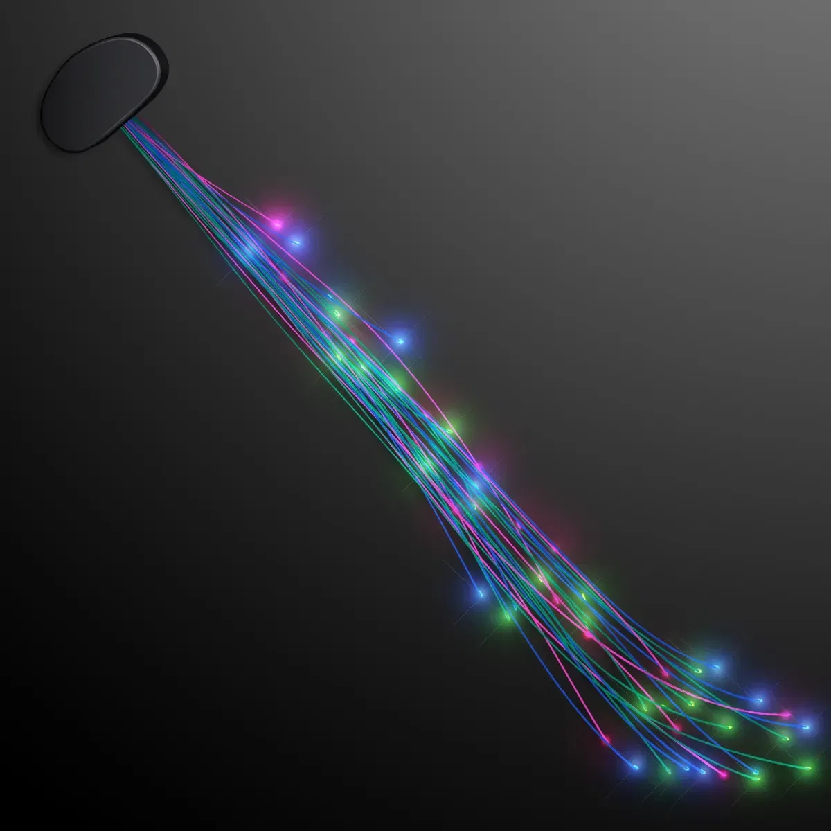 Multicolor Light Hair Sparkle Clip Extensions — view 2