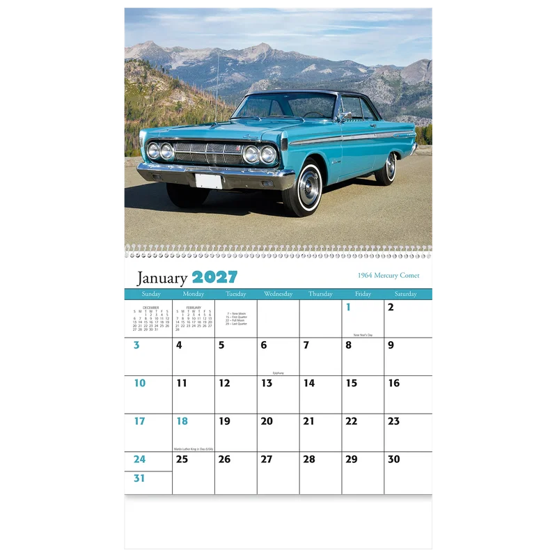 Muscle Cars Wall Calendar: 2025 Spiral Bound β view 7