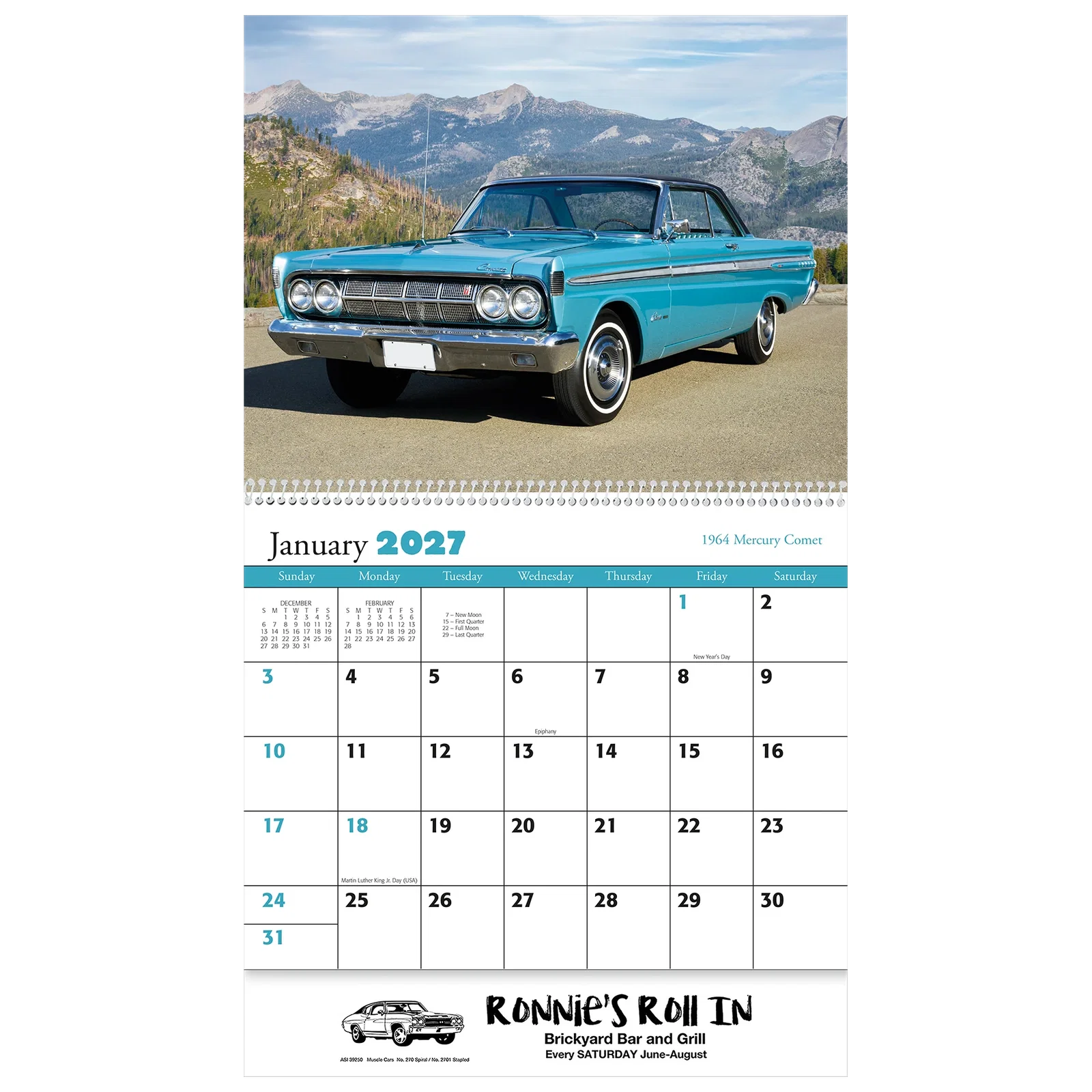 Muscle Cars Wall Calendar: 2025 Spiral Bound — view 4