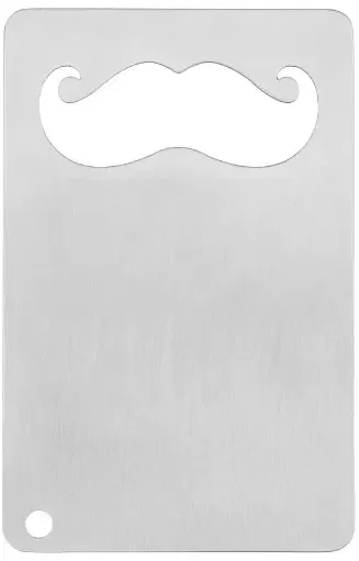 Custom Mustache Credit Card Bottle Opener — view 2