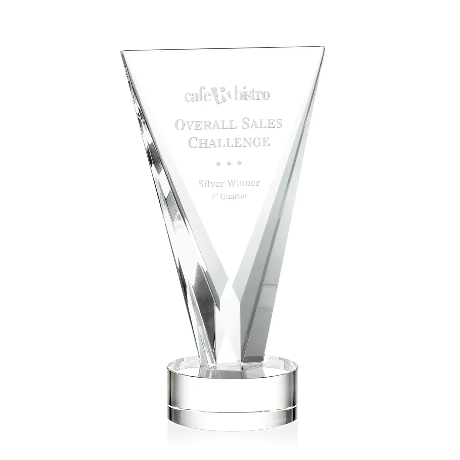 Personalized Optical Crystal Award in Solid Matching Color, awards for service anniversary gifts