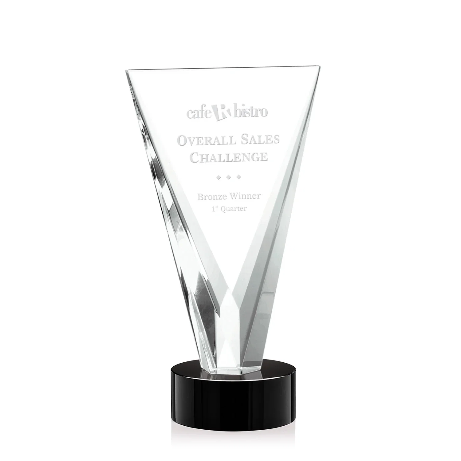 Custom Optical Crystal Award in Solid Matching Color, awards for corporate award ceremonies