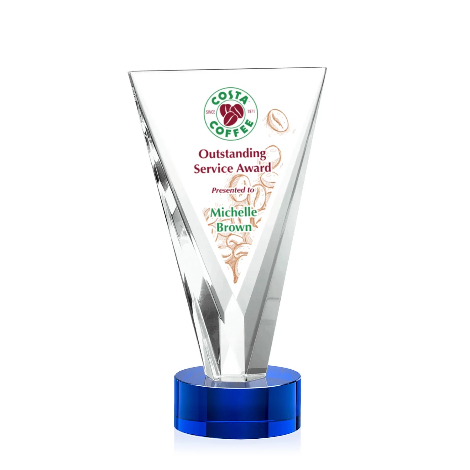 Promotional Optical Crystal Award in Solid Matching Color, awards for corporate award ceremonies