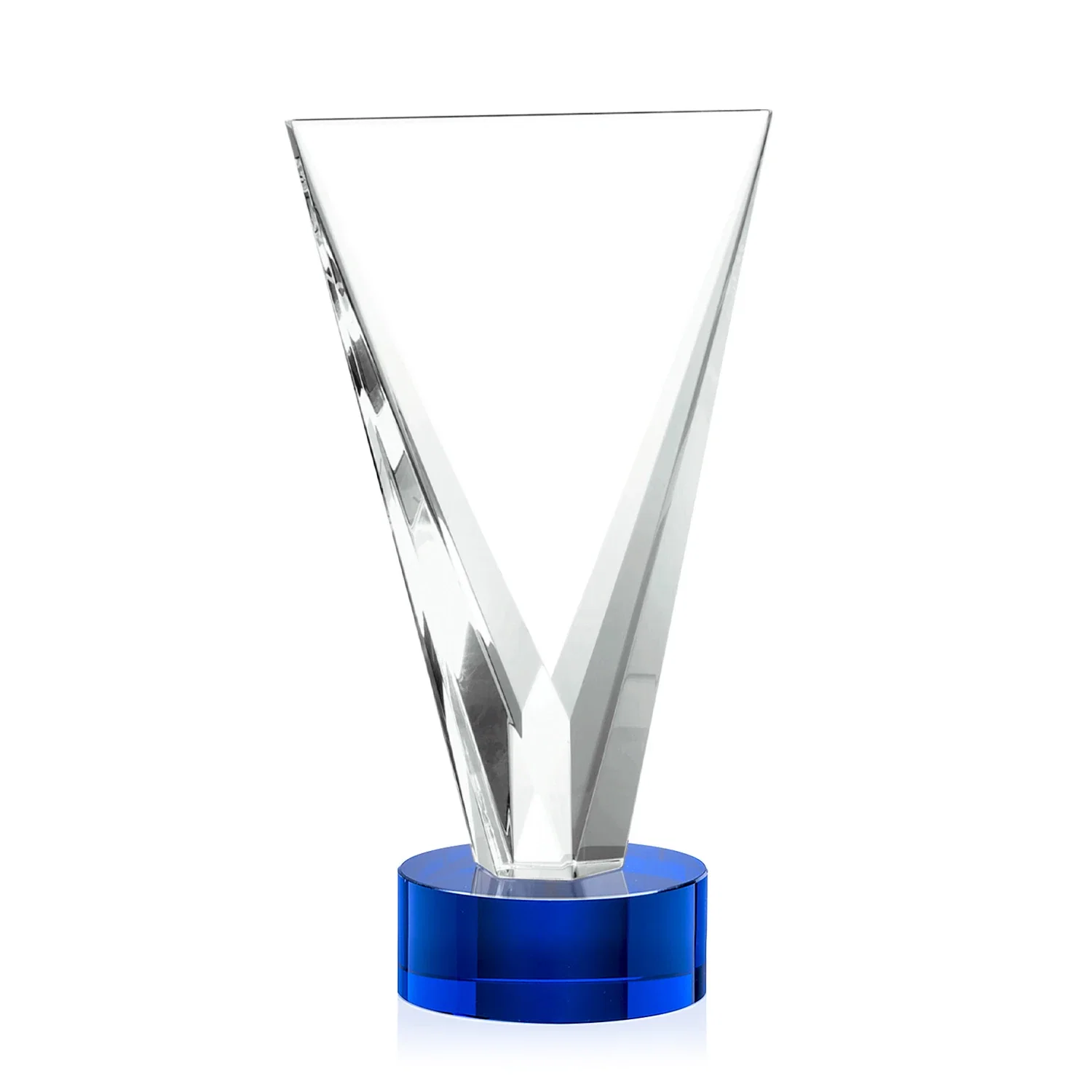 Branded Optical Crystal Award in Solid Matching Color, awards for sales achievement awards