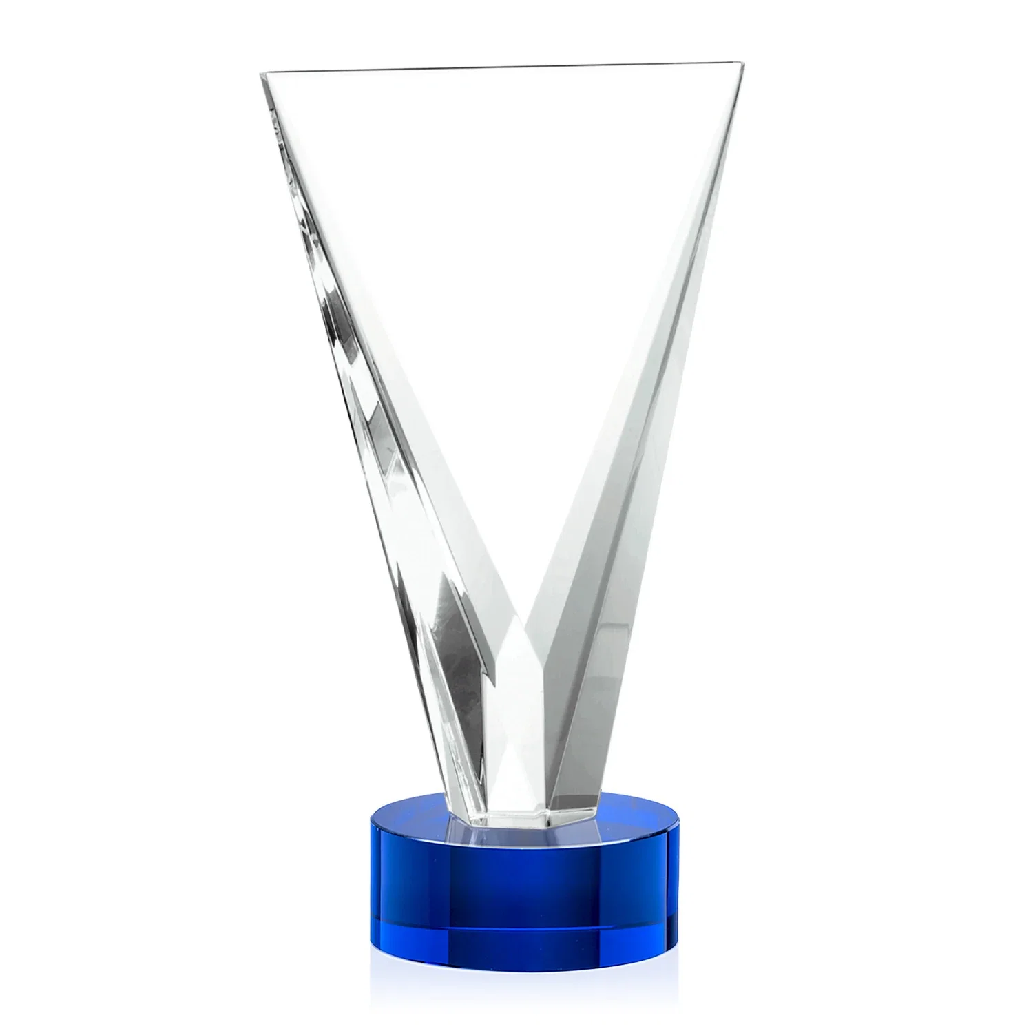 Branded Optical Crystal Award in Solid Matching Color, awards for retirement presentations