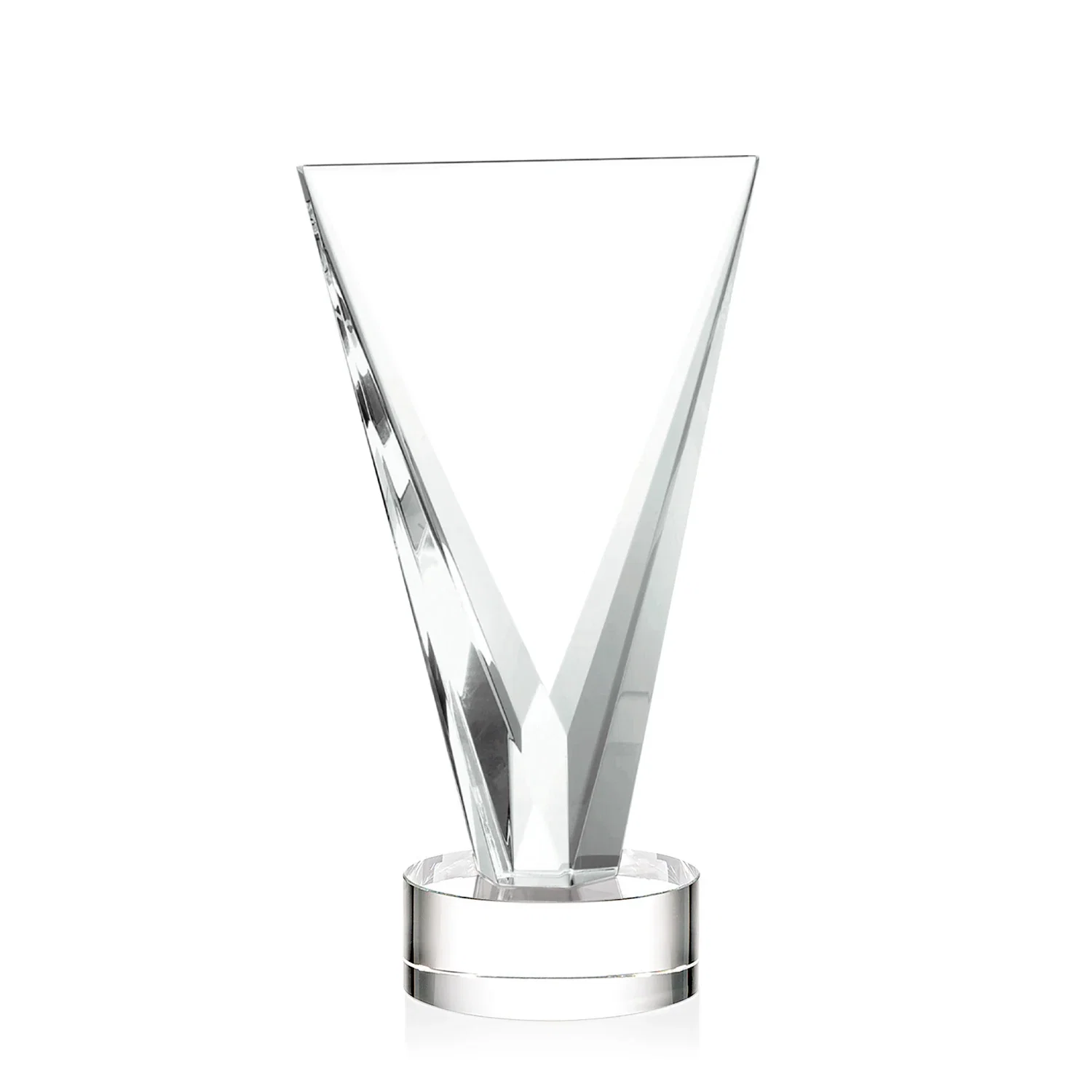 Branded Optical Crystal Award in Solid Matching Color, awards for team milestone celebrations
