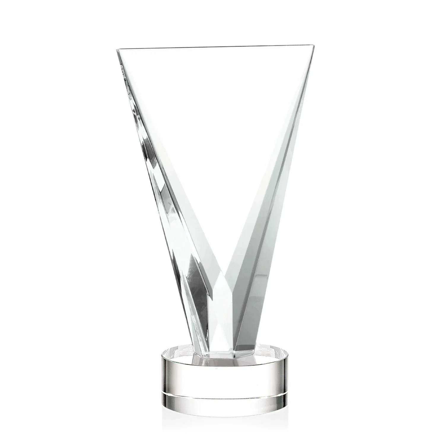 Branded Optical Crystal Award in Solid Matching Color, awards for donor appreciation