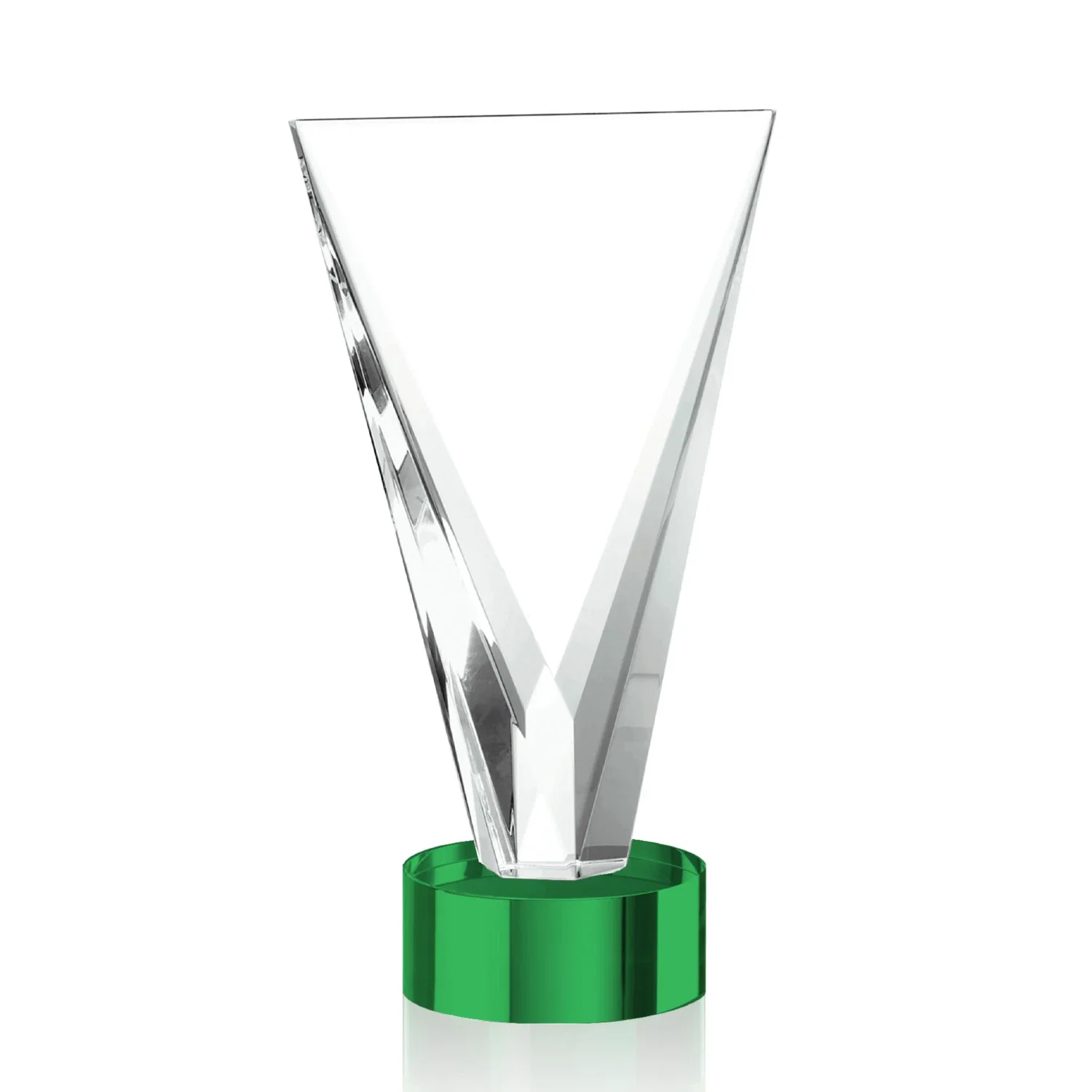 Custom printed Optical Crystal Award in Solid Matching Color, awards for corporate award ceremonies