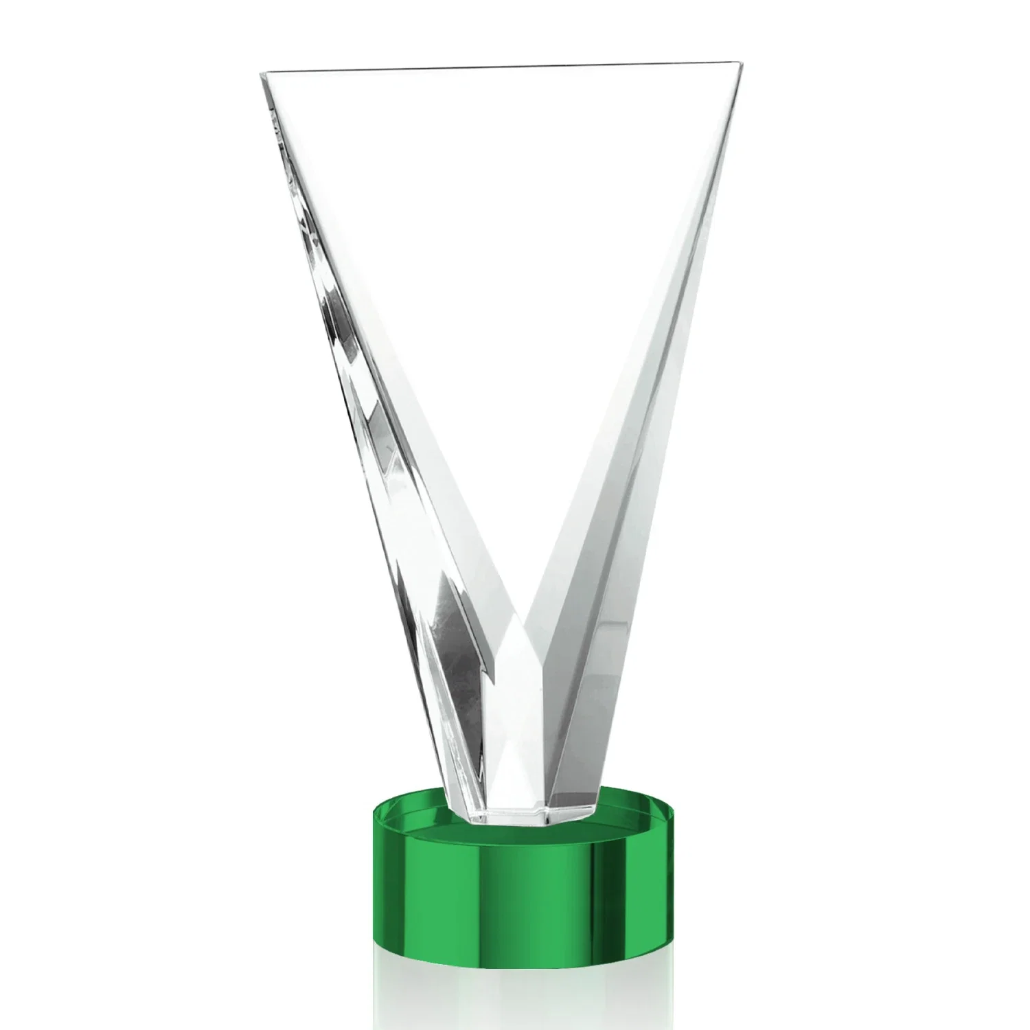 Custom printed Optical Crystal Award in Solid Matching Color, awards for service anniversary gifts