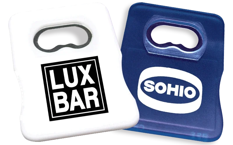 My-Main-Man Credit-Card Bottle Opener. Credit-card-size nickel-plated steel bottle opener for wallets and pockets