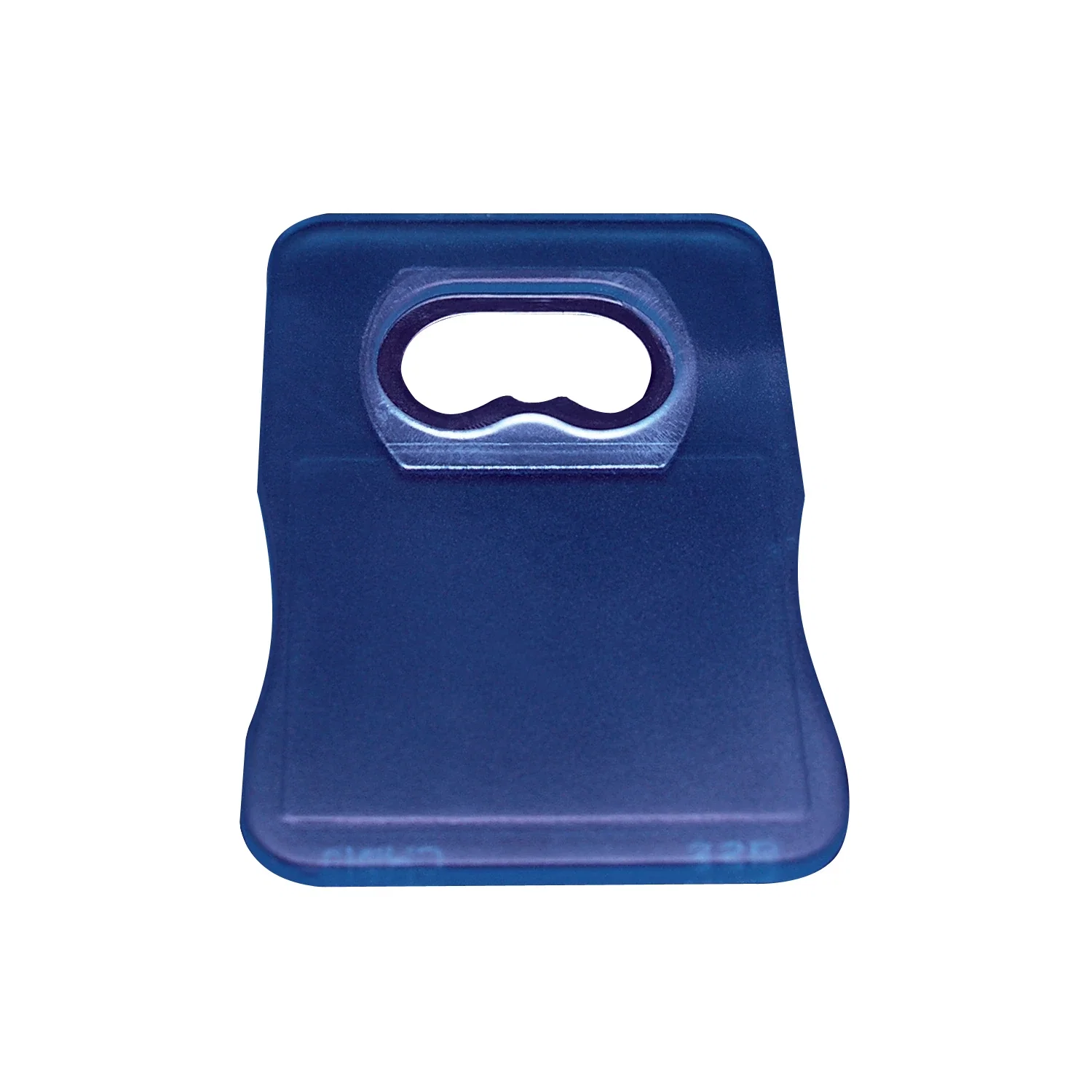 My-Main-Man Credit-Card Bottle Opener. Credit-card-size nickel-plated steel bottle opener for wallets and pockets, view 3