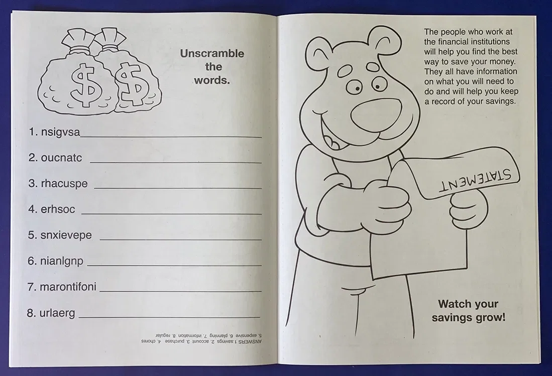 My Savings Account Coloring & Activity Book — view 2