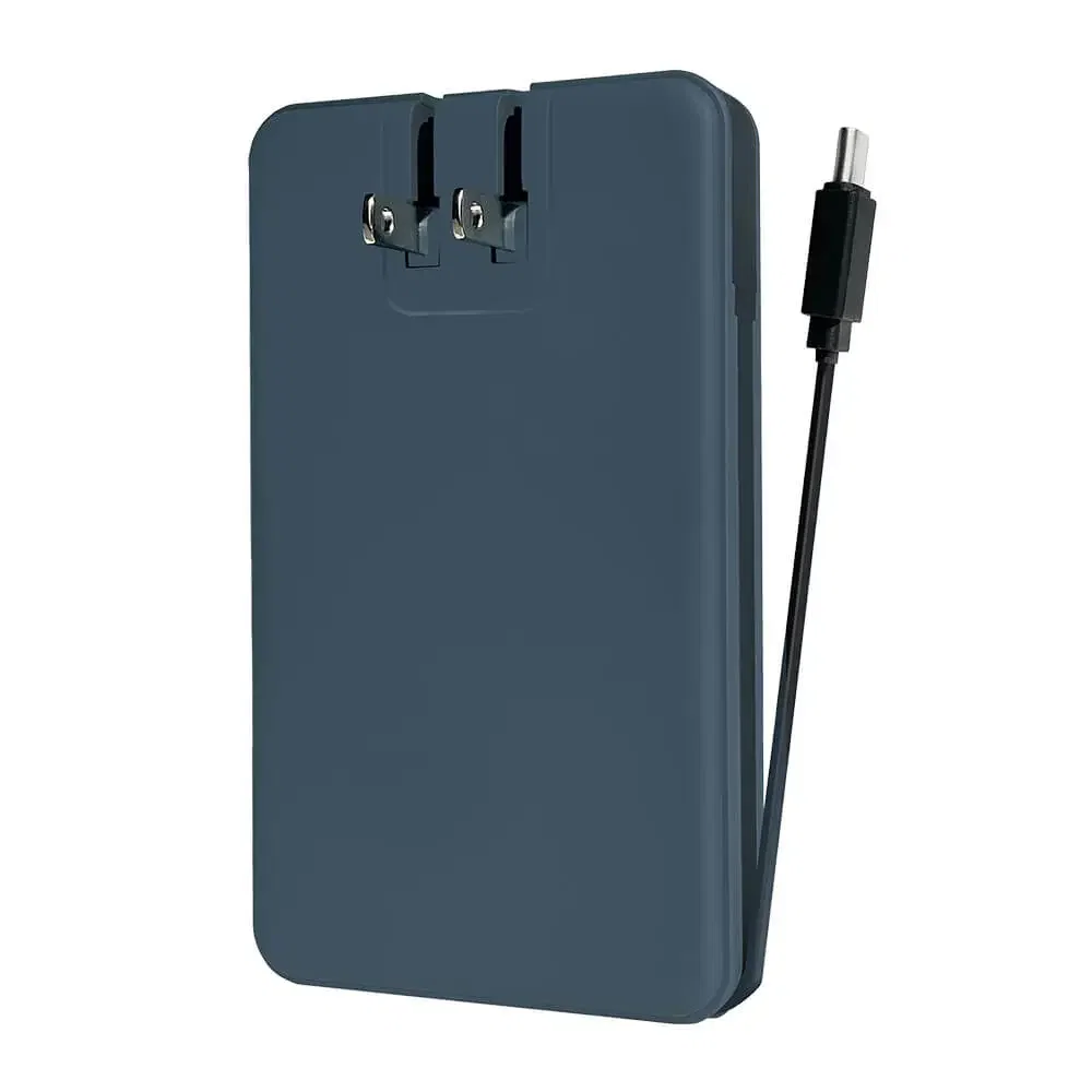 myCharge AMP Prong 10,000mAh Everything Built in Portable Charger - Blue — view 2