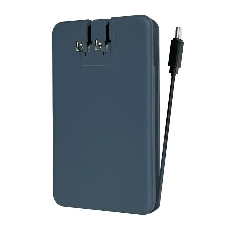 myCharge AMP Prong 10,000mAh Everything Built in Portable Charger - Blue — view 2