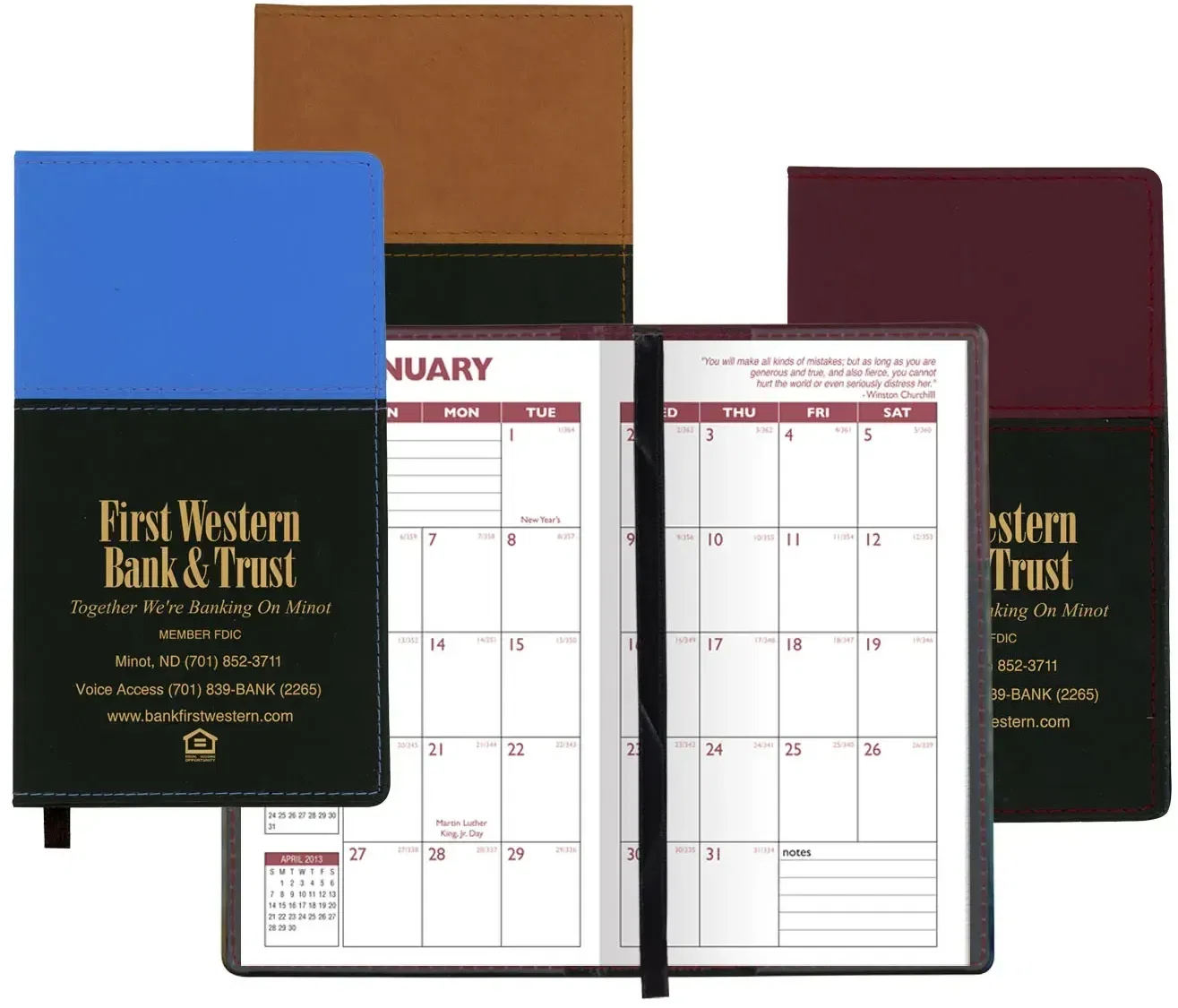 "Personalized Mystic" - Two-Tone Vinyl Soft Cover Monthly Planner — view 4