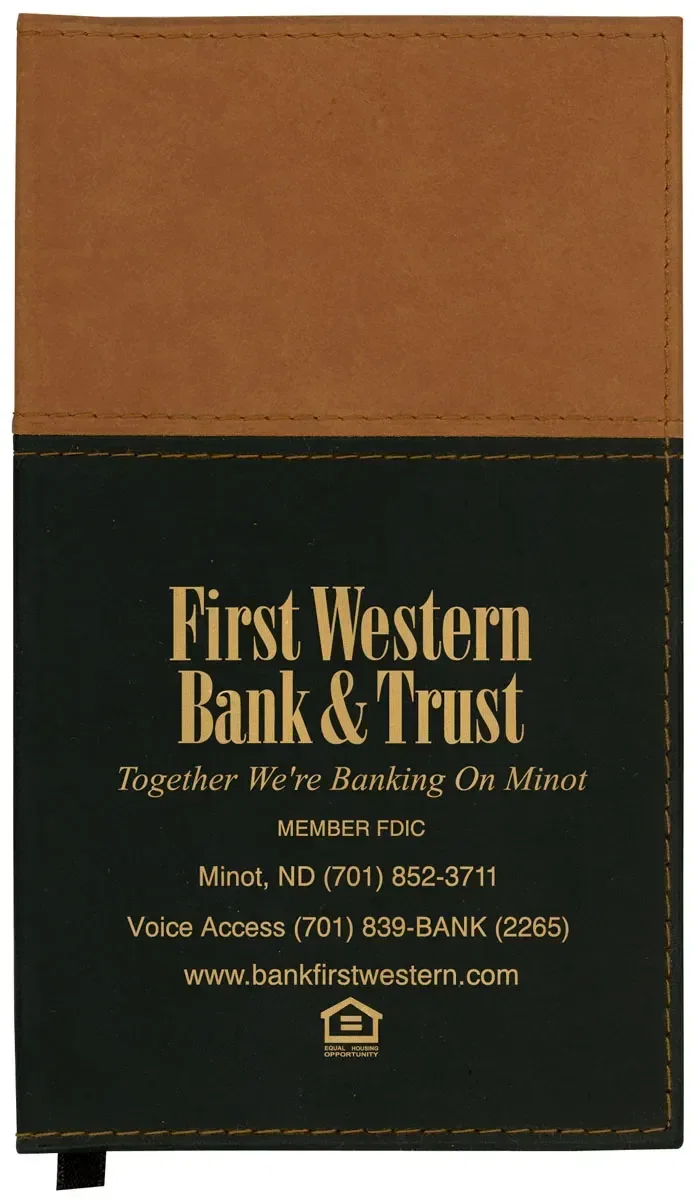 "Branded"-Personalized Two-Tone Vinyl Soft Cover Weekly Planner — view 3