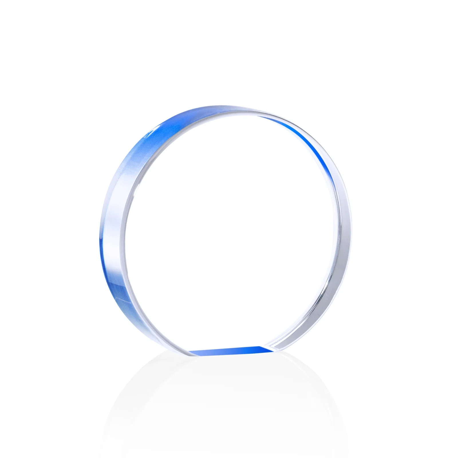 Promotional One-Inch-Thick Acrylic Circle Desk Award for dealer and partner awards