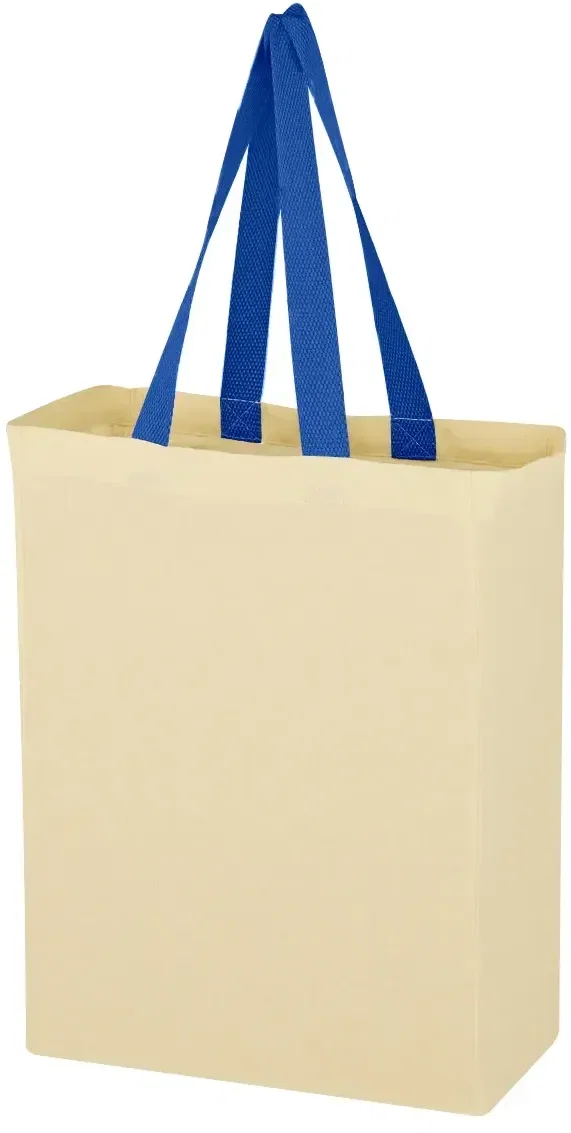 Cotton canvas tote sized for everyday grocery trips