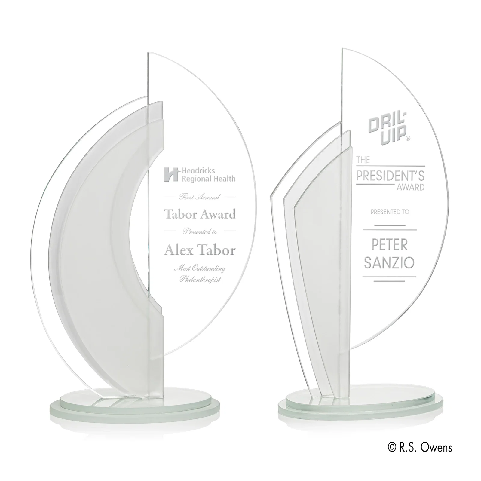 Custom Optical Crystal Nautilus Shell Award Assembled From Six Parts, awards for employee recognition