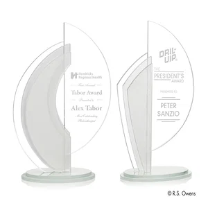 Optical Crystal Nautilus Shell Award Assembled From Six Parts