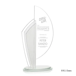 Optical Crystal Nautilus Shell Award Assembled From Six Parts