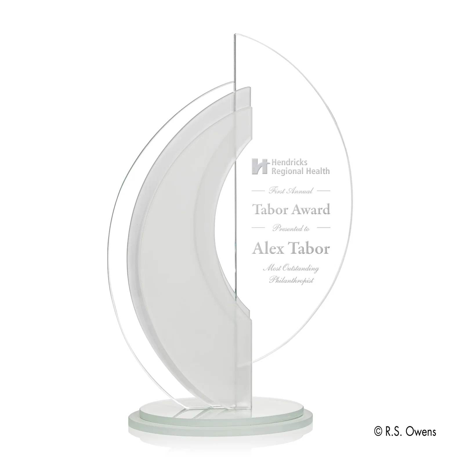 Custom Optical Crystal Nautilus Shell Award Assembled From Six Parts, awards for service anniversary gifts