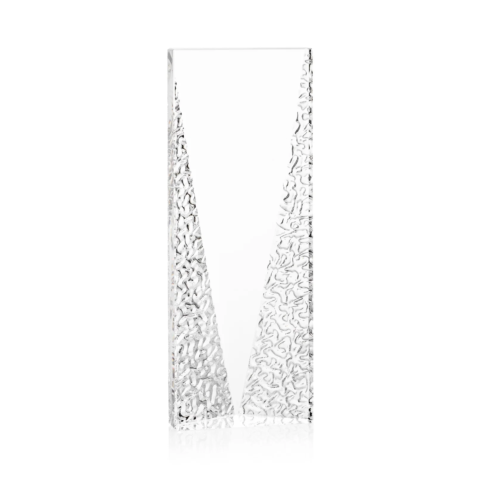 Custom Optical Crystal Tower Award with Textured Sides, awards for safety achievement programs