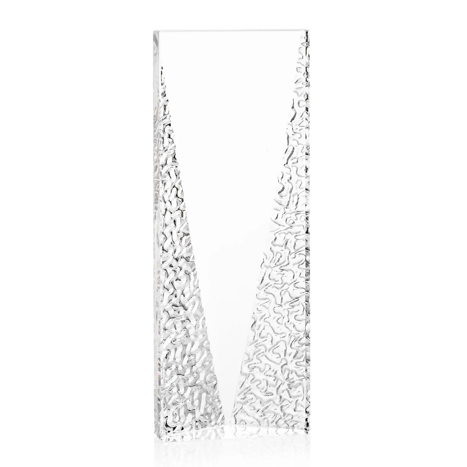 Custom Optical Crystal Tower Award with Textured Sides, awards for volunteer appreciation