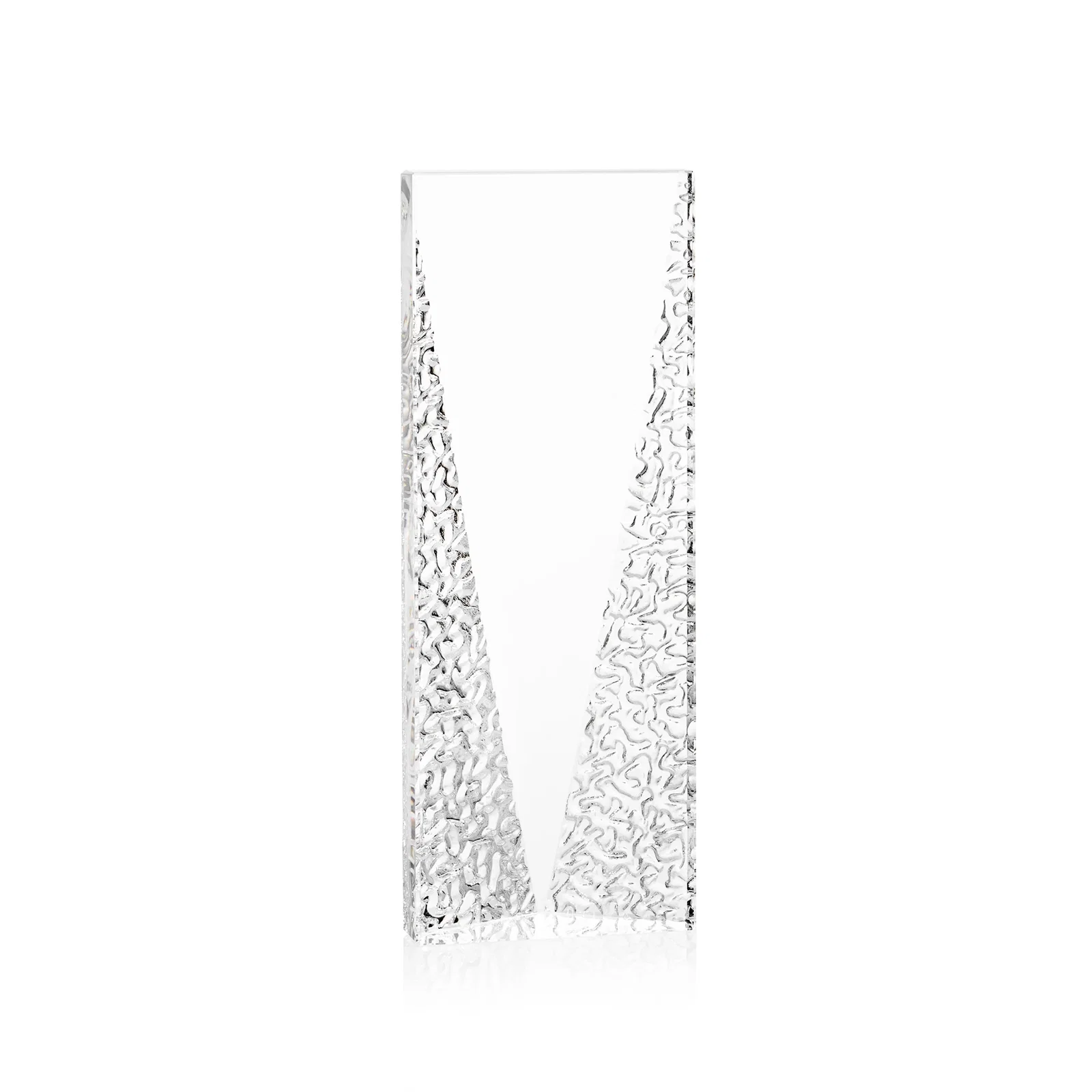 Custom Optical Crystal Tower Award with Textured Sides, awards for dealer and partner awards