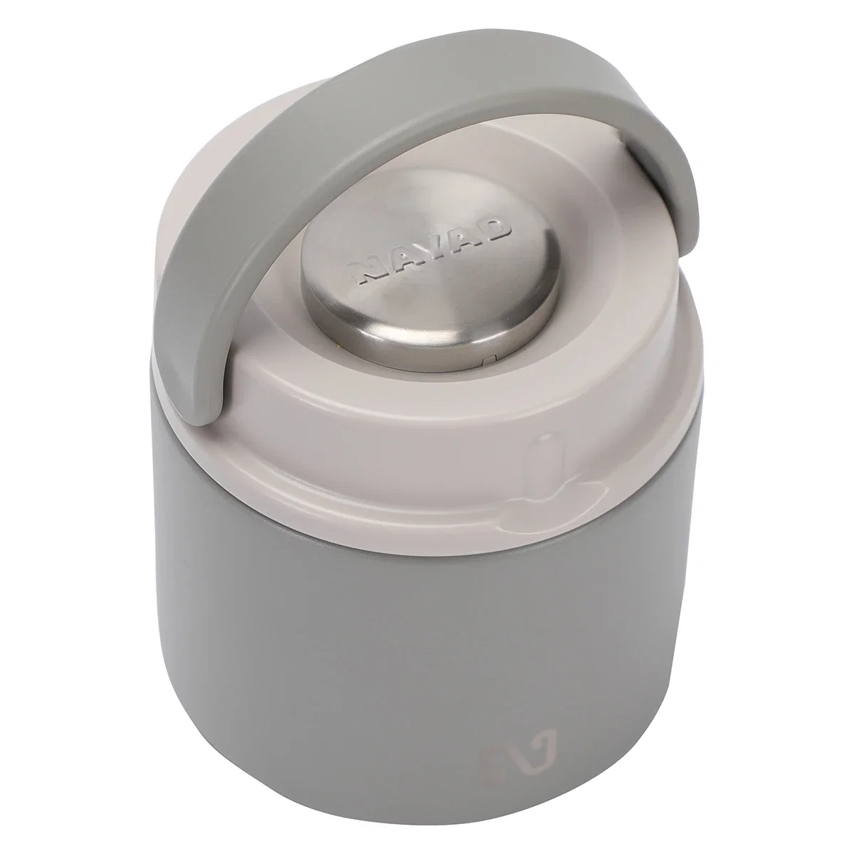 NAYAD Colby 20 oz food jar shown open, highlighting the wide-mouth insulated container