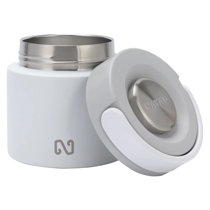 Side profile of the custom-branded NAYAD Colby vacuum insulated food jar