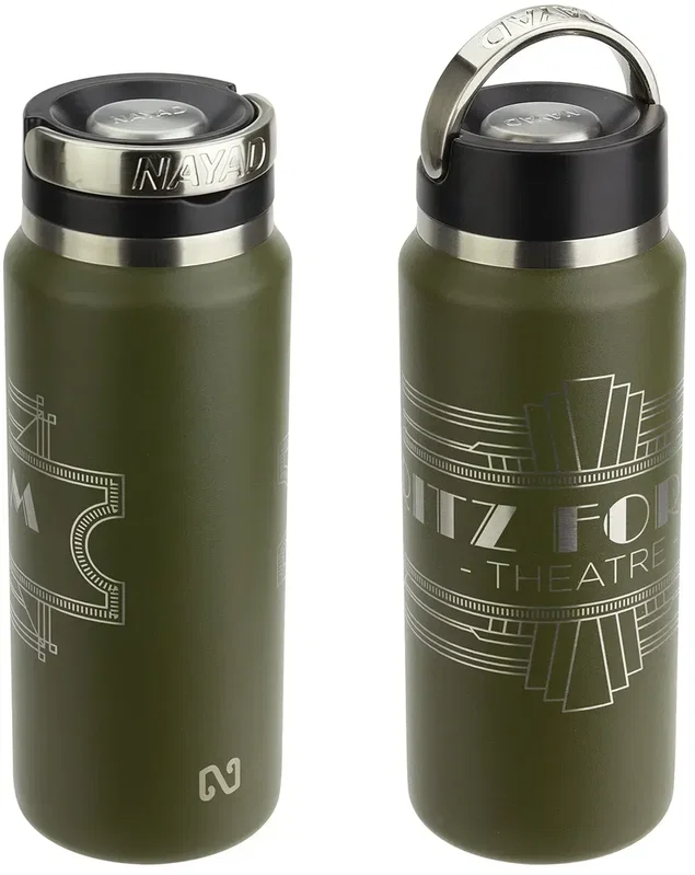 Branded NAYAD Roamer stainless steel bottle color option, promotional logo drinkware