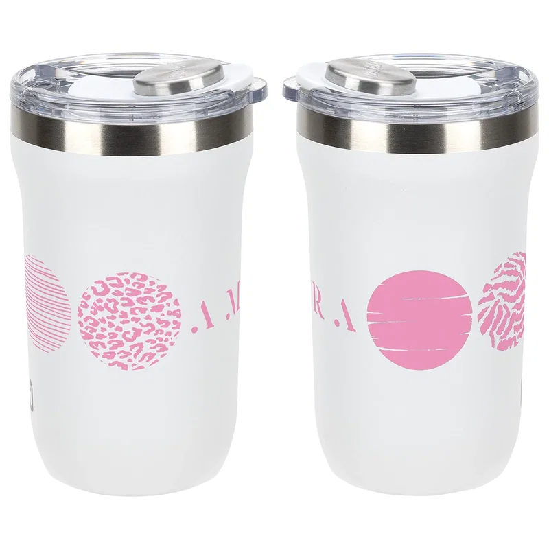 Close-up of the custom NAYAD Wai Tumbler's logo imprint area